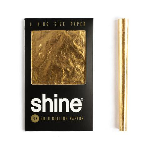 Shine 24K Gold 1-Sheet Pack King Size Rolling Papers