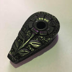Ebony, Flat, Carved Pipe