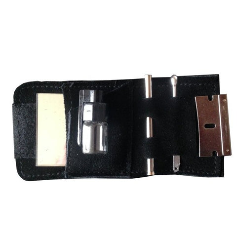 small snuff kit in leather pouch